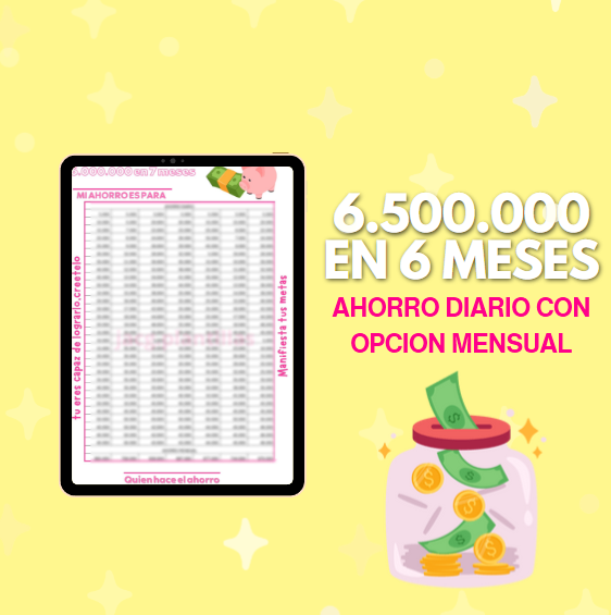 6.500.000 en 6 meses
