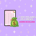 2.000 dólares en 4 meses