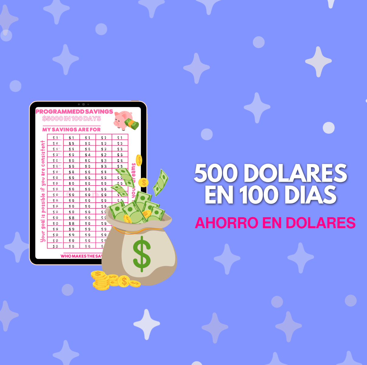 500 dólares en 100 dias